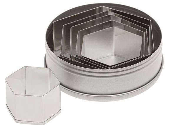 Ateco 12066 6 x 6 x 3 Aluminum Square Straight-Sided Cake Pan